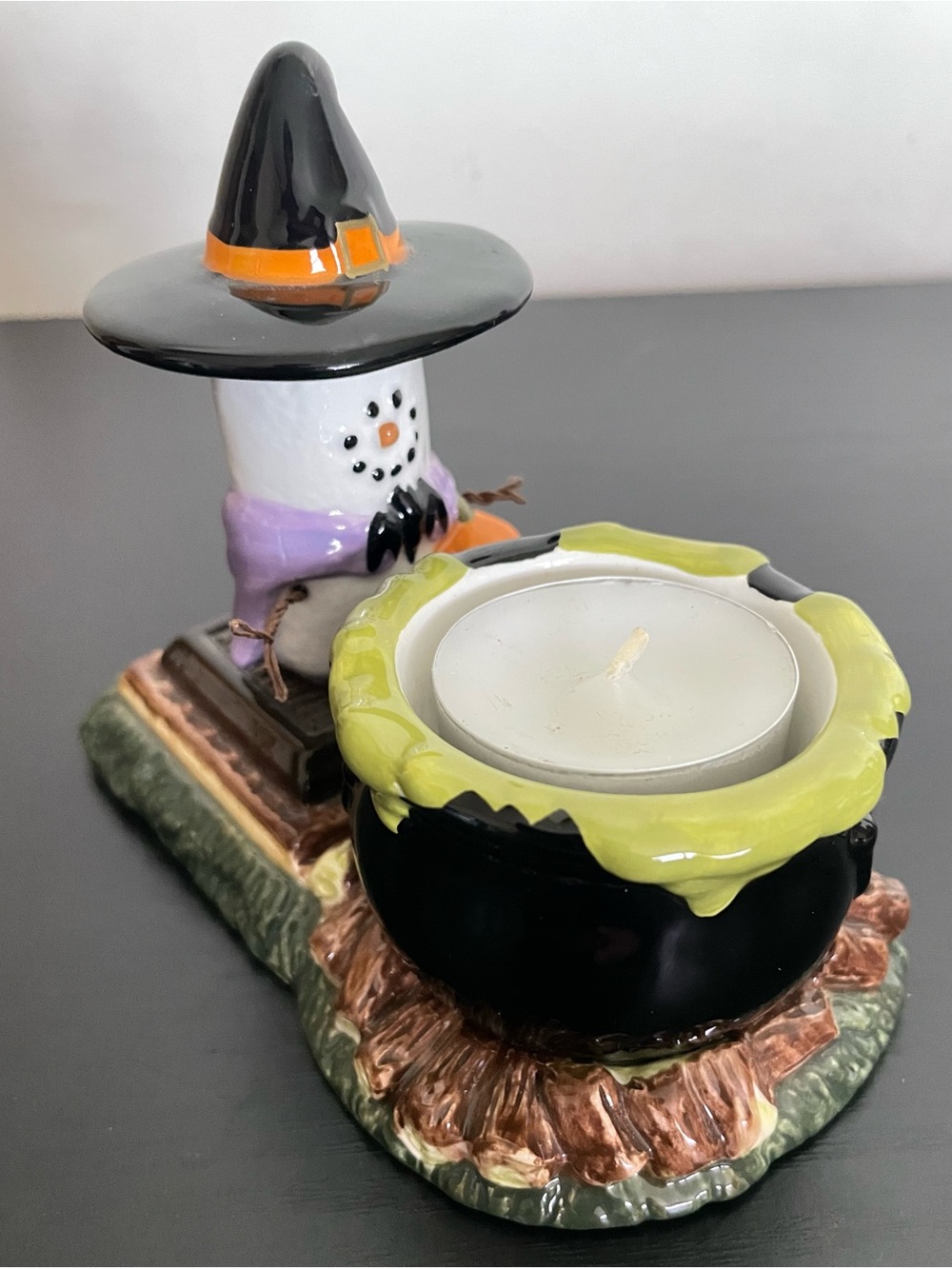 The Original S’mores Midwest Halloween Witch Ceramic Tea Light Holder